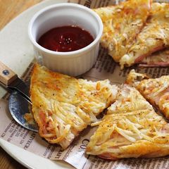 Easy Potato Galettes with Fish Sausage A picture of Easy Potato Galettes with Fish Sausage.