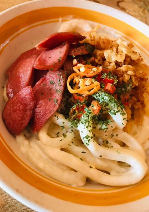 Foto resep 39. Beef Carbonara Udon Homemade ala Marugame Udon