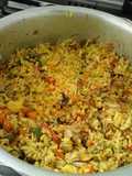 Arroz con pollo y verduras
