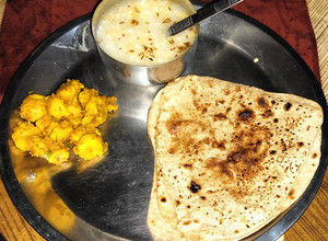 A picture of Indian dry tarro curry (Arbi sabji).