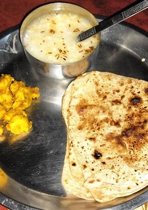 A picture of Indian dry tarro curry (Arbi sabji).