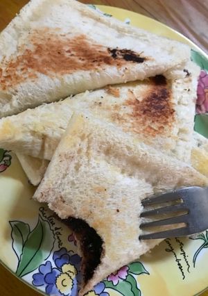 Foto resep Roti tawar bakar isi coklat