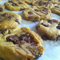 A picture of Pumpkin Chocolate Chip Cookies.