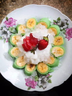 Foto resep Es Pisang Ijo Enak Versi Dadar