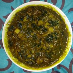 A picture of Asian Potato and Spinach (Sag Aloo)..