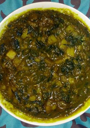 A picture of Asian Potato and Spinach (Sag Aloo)..