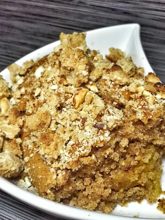 Easy Way Prepare Mango Apple Peach Crumble Cake with Almond Crumble Crust which Delicious