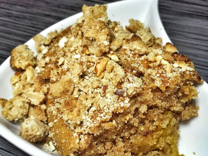 Easy Way Prepare Mango Apple Peach Crumble Cake with Almond Crumble Crust which Delicious