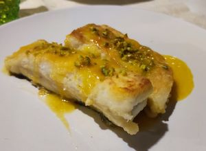 Foto di Filetto di rombo chiodato al mandarino e brandy