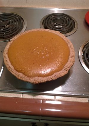A picture of pumpkin pie.