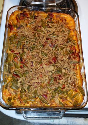 A picture of Southwest Green Bean Casserole.