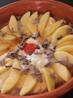 Una foto de Manzanas con yogurt