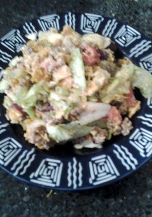 A picture of mexican chef salad.