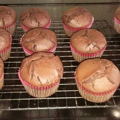 A picture of Chocolate fudge muffins.