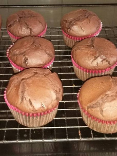 A picture of Chocolate fudge muffins.