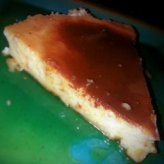 A picture of Smells Like Christmas Coquito Flan.