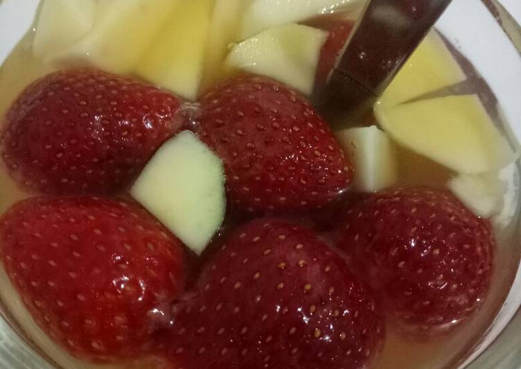Resep Ice Stawberry manggo ala ndut cepat dan simple, Lezat Sekali
