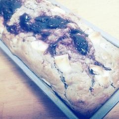 A picture of Cream Cheese Raspberry Cake Made with Pancake Mix!.