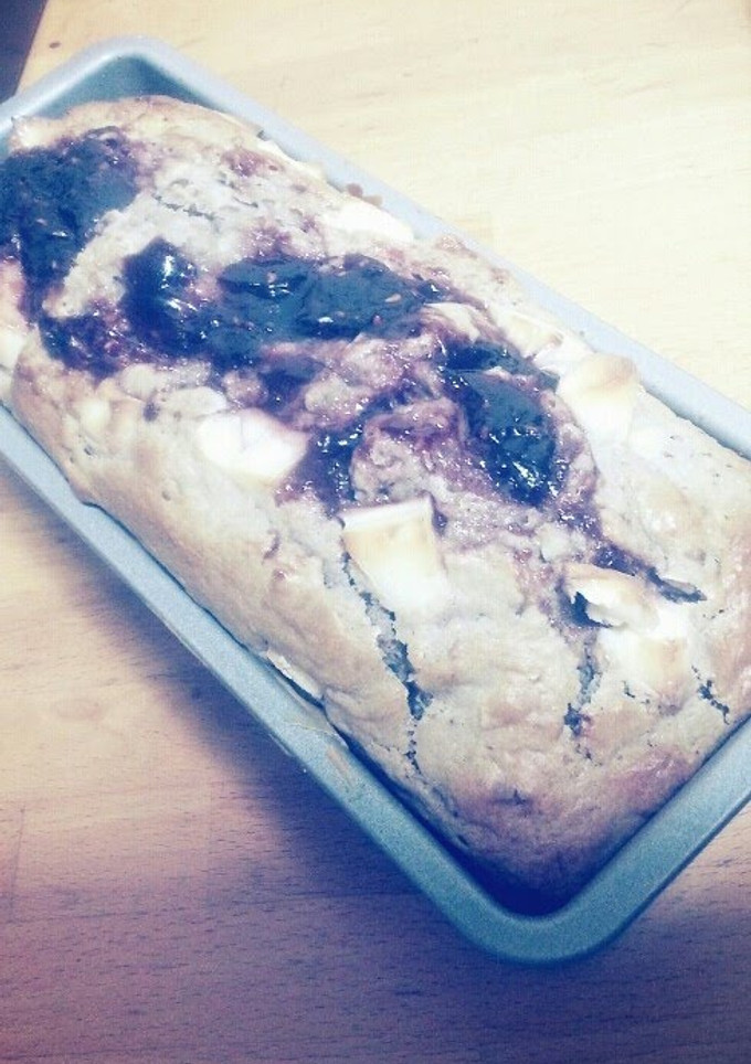 A picture of Cream Cheese Raspberry Cake Made with Pancake Mix!.
