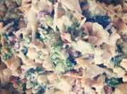 A picture of broccoli and cauliflower salad