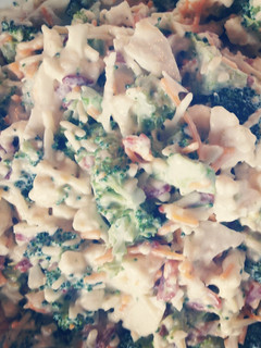 A picture of Broccoli & Cauliflower Salad.