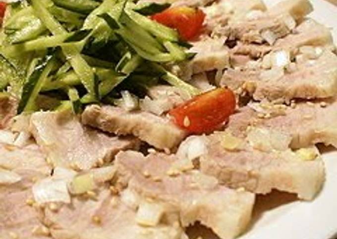 Tender Boiled Pork with Korean Dressing