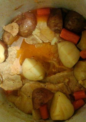 A picture of Under Pressure Pork Chops (in pressure cooker).