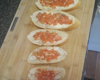 Unique Cuisine Simple Tomato Garlic Bruschetta Practical Delicious