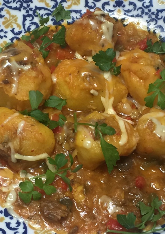 Una foto de Papas rellenas