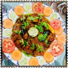 A picture of Achari mutton.