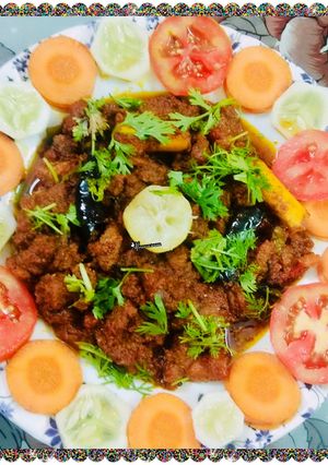 A picture of Achari mutton.