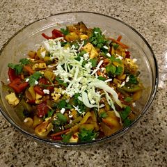 A picture of Achari Vegetable Jalfrezi with Tofu.