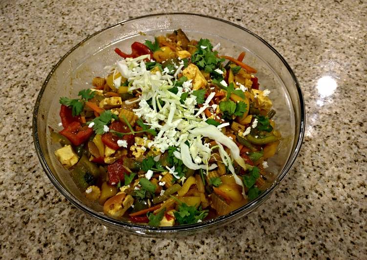 Steps to Make Quick Achari Vegetable Jalfrezi with Tofu