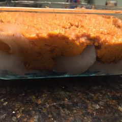 A picture of Baked Fish With Awesome Sauce.