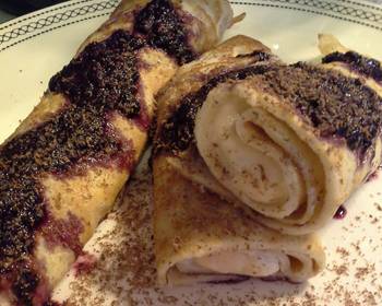 Fresh, Making Recipe Ricotta Crepes with RaspberryChile Coulis and Chocolate Shavings Most Delicious