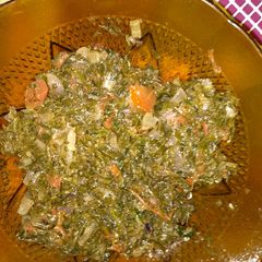 A picture of Kale with green pepper#mombasa pepper contest.