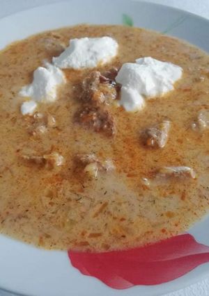 Húsos savanyú káposzta leves recept fotója
