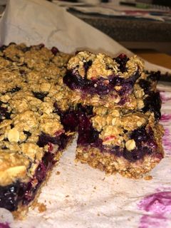 A picture of Blueberry Oatmeal Bars.