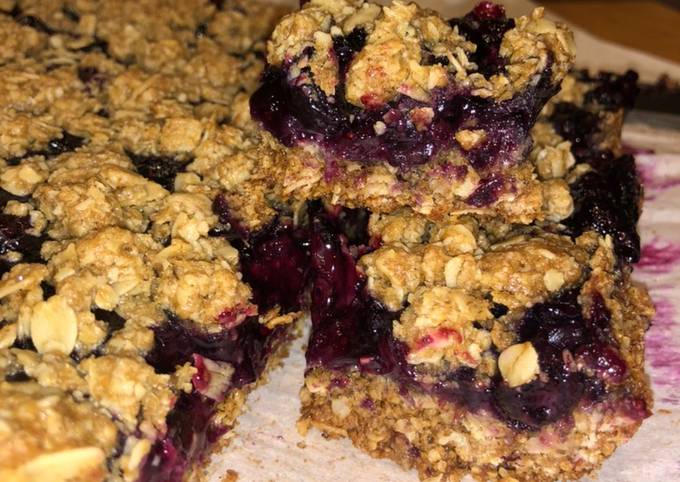 Recipe of Quick Blueberry Oatmeal Bars