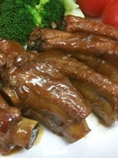 A picture of Tender Pork Spare Ribs in the Pressure Cooker.