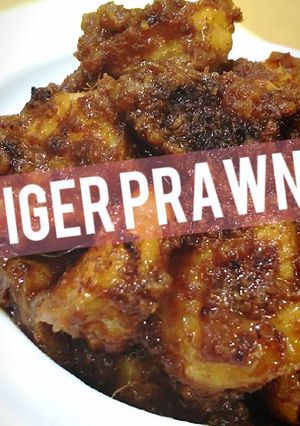 A picture of Tiger Prawns.