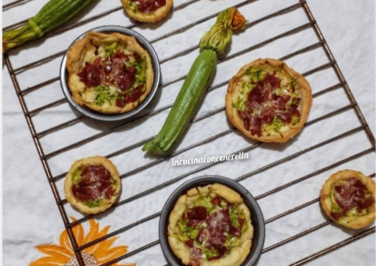 Cestini di sfoglia con zucchine e bresaola