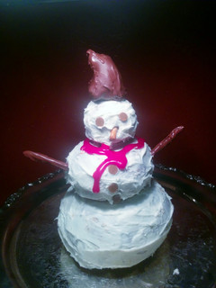 A picture of Snowman cake (3D).