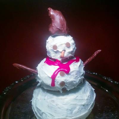 Snowman Blue - Edible Cake Topper | Sugarpaste Toppers | Cake Decorations