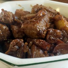 A picture of Pork & Potatoes In Soy Sauce.