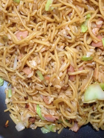 Easy Steps to Make Recipe From Kansai Our Family&#39;s Sobameshi - Yakisoba Noodles with Rice Simple that is Awesome, Addictive}