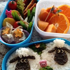 A picture of Shaun the Sheep Character Bento.