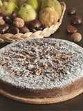 Crostata di frolla alle castagne e noci con confettura di mele cotogne
