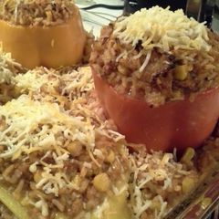 A picture of Turkey Stuffed Peppers.