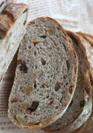 A picture of French Sourdough in the Bread Machine.